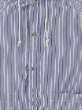 Homme Mens Jacket Technical Fabric Light Blue Polyester