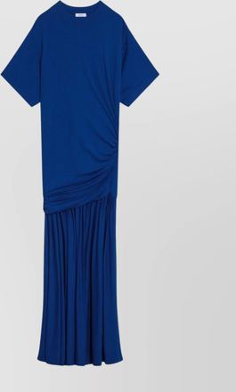 Ferragamo long blue dress draping salvatore