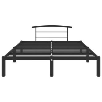 Berkfield Home Elegant Bed Frame Black Metal 140x200 cm