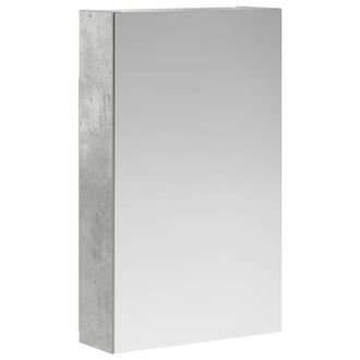 vidaXL Armario Con Espejo De Ba&ntilde;o Gris Concreto 30 X 10,5 X 50 Cm Vidaxl