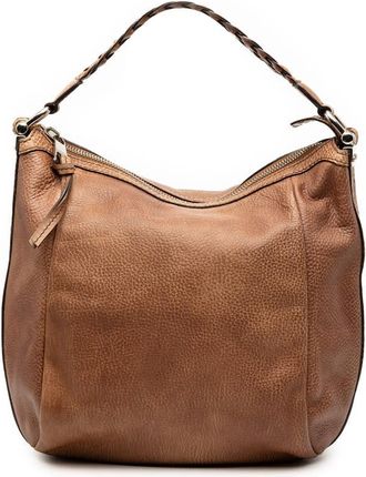 Gucci Pre-owned Gucci Leather Bamboo Shoulder Bag 257090 002058