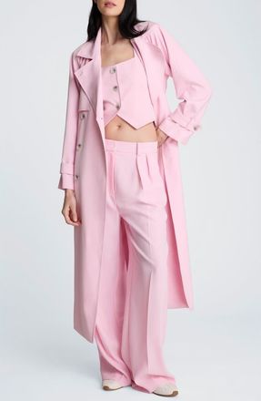 Kenneth Cole Belted Trench Coat in Chintz Pink at Nordstrom, Size X-Large