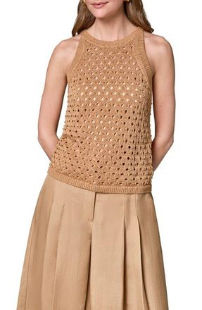 DKNY Hotfix Cotton Blend Sweater Vest in Fawn at Nordstrom, Size X-Small