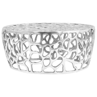 Berkfield Home Coffee Table Casted Aluminium 70x30 cm Silver