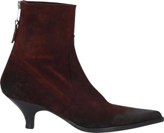 Elena Iachi Stivaletto in camoscio a punta - - Shoes - Donna - Rosso - 37 EU
