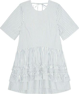 Ganni Abito a righe - Bianco