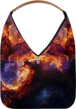 Generic Stars Nebula Reusable Lightweight Grocery Bags - Foldable Into Compact Pouch, Washable & Sturdy, Multipurpose for Shopping and Travel