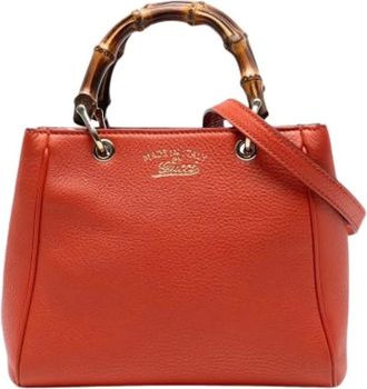Gucci Pre-owned Handbags, female, Orange, Size: ONE SIZE Pre-owned Vintage Handbag