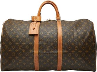 Louis Vuitton Brown Pvc Leather Boston Bag (Pre-Owned)