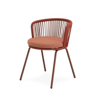 Koketto Home Silla de exterior terracota con cojin