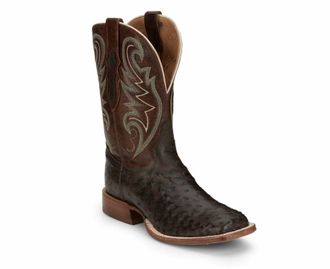 Tony Lama Womens Foster 11 Full Quill Ostrich Boot In Sienna Brown