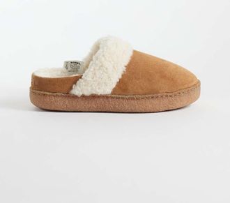 Sorel Nakiska slipper foderato in pile in tan-Marrone