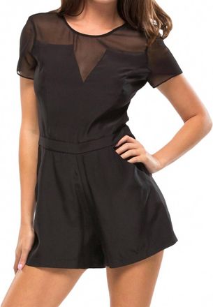 Parker Monica Short Sleeve Romper In Black