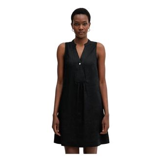 Benetton Mini Jurk - Dames - Jurken - Zwart - Maat: M Linnen