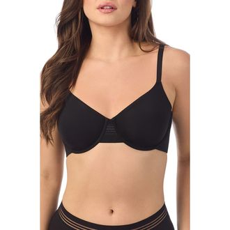 Le Mystere Second Skin Underwire Minimizer Bra in Black at Nordstrom, Size 36D