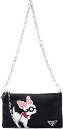 Prada Pre-owned Vintage Schoudertas - Dames - Vintage Clutch - Zwart - ONE Size - Nylon - Vintage