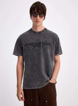 Polar Skate Co. Mens Faded gothic angel T-shirt Regular fit