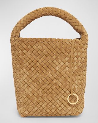 Bottega Veneta Cabat Suede Cashmere Bucket Bag