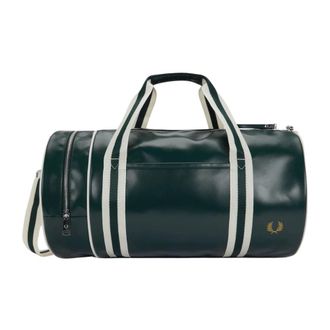Fred Perry Weekend Bags, unisex, Green, Size: ONE SIZE Classic Barrel Bag