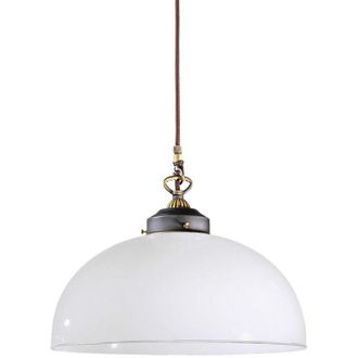 Kolarz Nonna - L&aacute;mpara Colgante De C&uacute;pula De Vidrio Estilo Caba&ntilde;a, Lat&oacute;n Envejecido Mate, 1x E27 - Kolarz