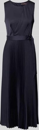 Vera Mont Cocktailkleid mit Plisseefalten in Dunkelblau, Gr&ouml;&szlig;e 36
