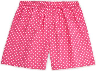 Oliver Brown Cotton Boxer Shorts, Polka Dot - Candy