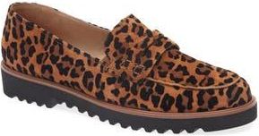 Paul Green Zelda Leopard Print Lug Sole Loafer in Leo Sisal Velvet at Nordstrom Rack, Size 7Us / 4.5Uk