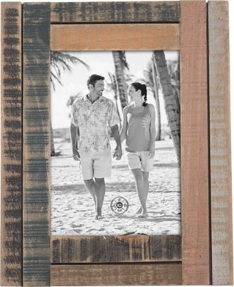 Beachcombers 5x7 Wood Seaside Village Photo Frame Picture Holder in Brown at Nordstrom, Size Medium
