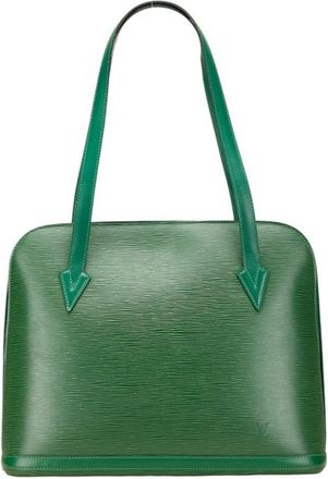 Louis Vuitton Epi Borneo Green Leather Shoulder Bag Tote Bag (Pre-Owned)