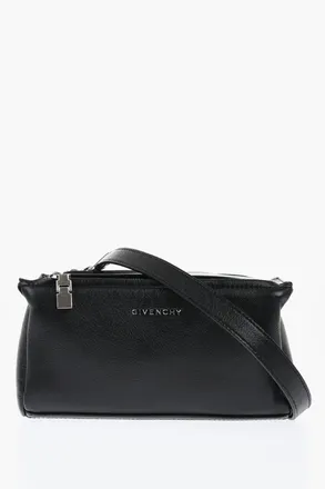 Givenchy Borsa a Spalla PANDORA In Pelle Martellata con Logo Effetto Argentati Givenchy