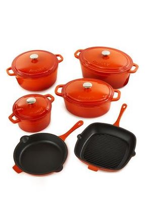 Berghoff Neo Cast Iron 10-Piece Cookware Set in Orange at Nordstrom Rack