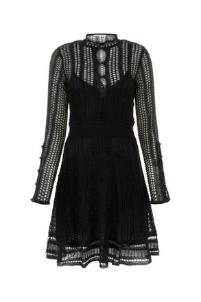 Chlo&eacute; Black Linen Blend Mini Dress