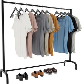 Clp Perchero Lara En Estilo Industrial Negro 150x38x120 Cm