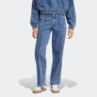 adidas Straight-Jeans ADIDAS ORIGINALS P ESS DENIM ST, Damen, Gr. 29, L&auml;nge 32, blau (light denim), Obermaterial: 100% Baumwolle, Jeans Straight-Jeans