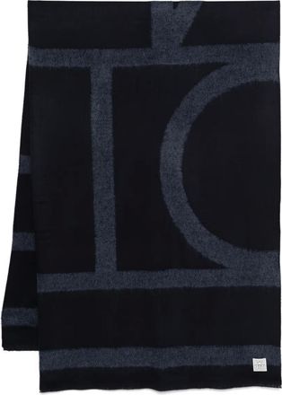 Toteme Sciarpa con monogramma - Blu