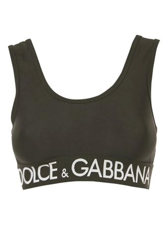 Dolce & Gabbana logo-detail top - Black