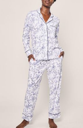 Petite Plume Luxe Pima Cotton Pajamas in Fields Of Provnece at Nordstrom, Size X-Large