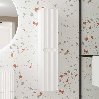 Aurlane Aurlane - Columna De Ba&ntilde;o Blanco Nieve Suspendida - Altura 120 Cm - 2 Puertas - Leon