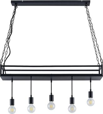 Lindby L&aacute;mpara Colgante kirista En Negro De Metal - Lindby