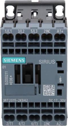 SIEMENS Contactor De Potencia 7a 3p 24v Cc 0z 1r S00 3rt2015-2kb42