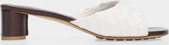 Bottega Veneta Livia 40MM Leather Mules