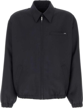 Prada Navy Blue Solid Jacket