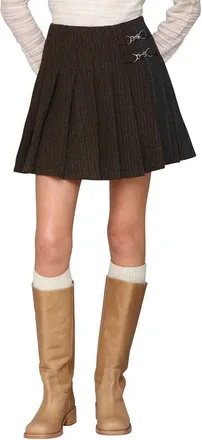 Avec Les Filles Wool-Blend Skirt