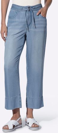 Heine Culotte HEINE, Damen, Gr. 34, Normalgr&ouml;ssen, blau, bleached, 100% Lyocell, unifarben, Hosen Culotte