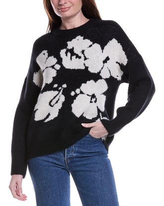Vince Camuto Flower Motif Sweater