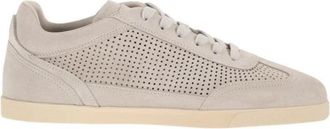 Kiton Perforated Suede Sneakers - Heren - Sneakers - Grijs - 42 EU - Leer - Schoenen