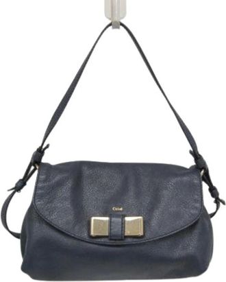 Chlo&eacute; Pre-owned Cross Body Bags, female, Blue, Size: ONE SIZE Pre-owned Leather Crossbody Bag