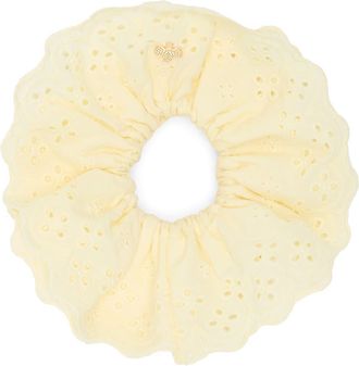 L. Erickson Arden Eyelet Scrunchie in Yellow at Nordstrom