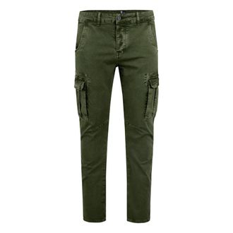 Bomboogie Slim Fit Cargo Broek - Heren - Broeken - Groen - Maat: W34 Katoen