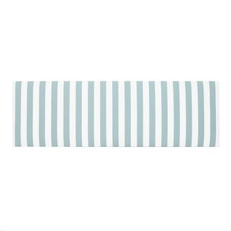 Really Nice Things Cabecero tapizado de tela rayas turquesas 165x52cm